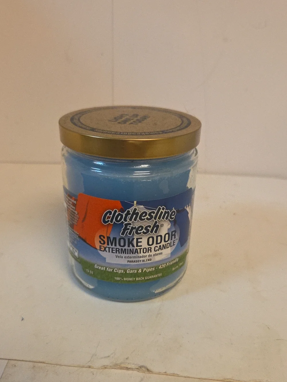 Smoke Odor Exterminator Candle - Blue 13 Oz